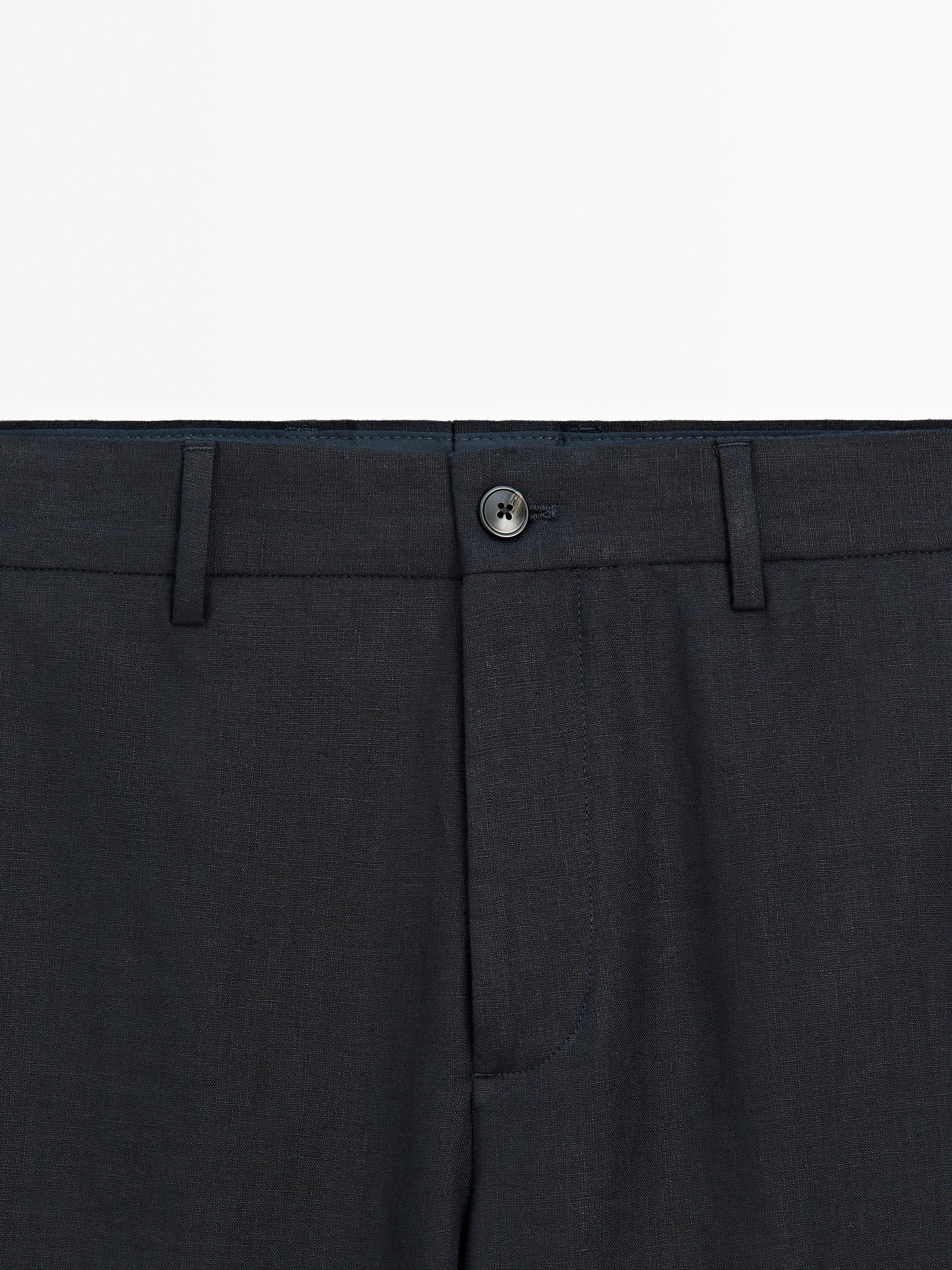 Pantalon de costume 100 % lin